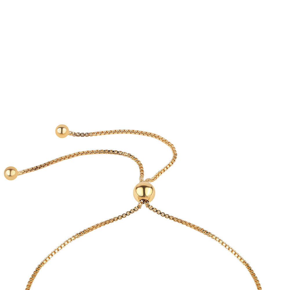 Pulsera de Plata Bañada en Oro con Diamante Verde 2 