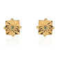 Pendientes de Plata Bañada en Oro con Diamante Verde