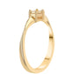 Anillo de Plata Bañada en Oro con Diamante Verde