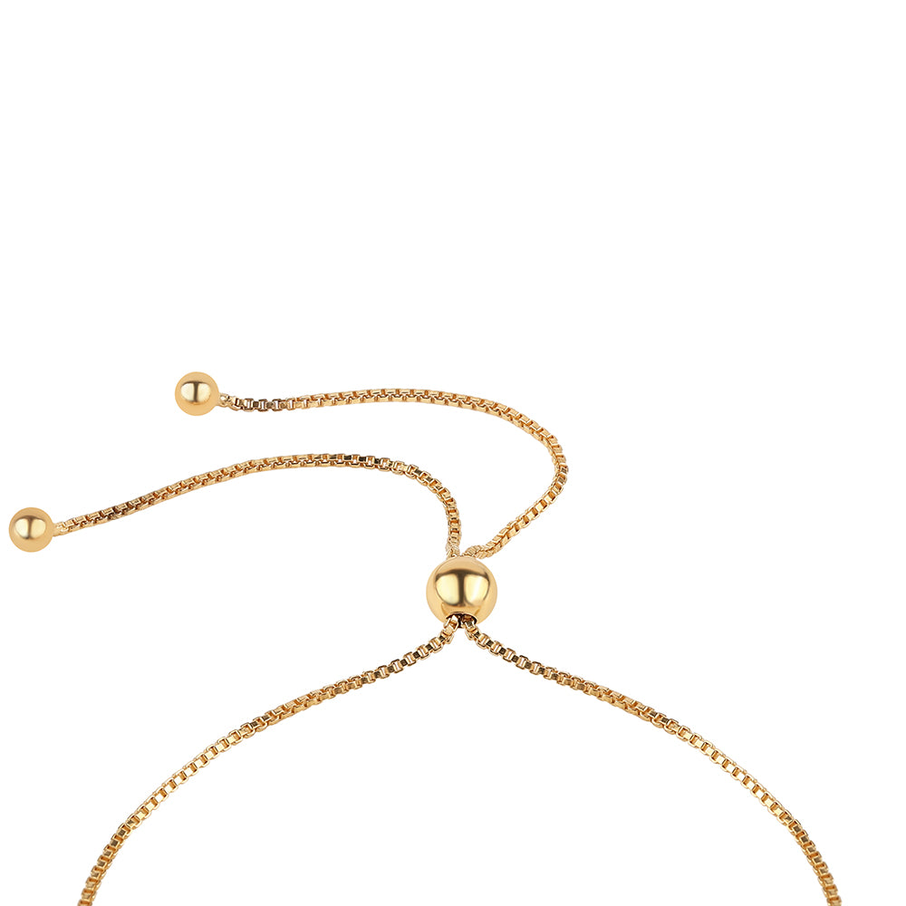 Pulsera de Plata Bañada en Oro con Diamante Verde 2 
