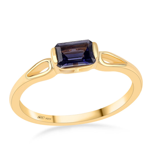 Anillo de Plata Bañada en Oro con Lolita