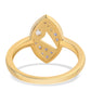 Anillo de Plata Bañada en Oro con Lolita y Topacio Blanco