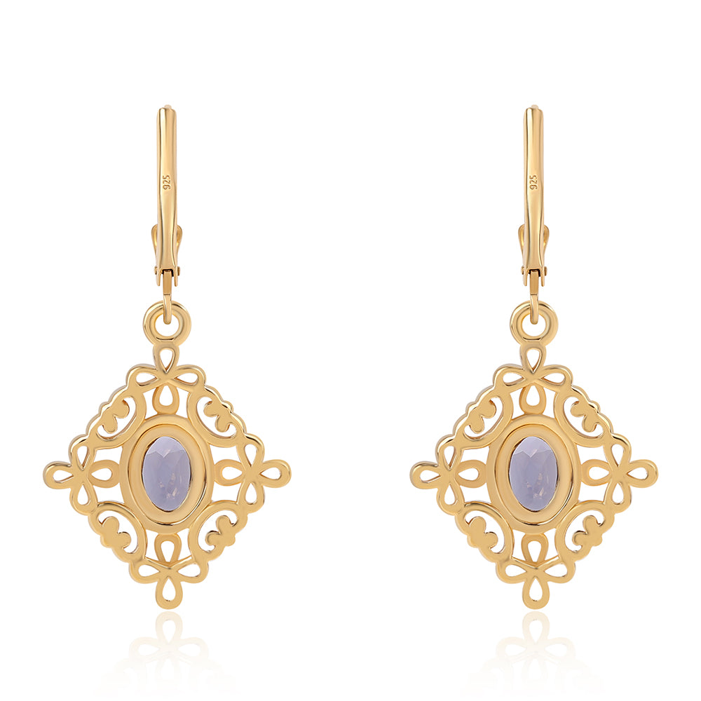 Pendientes de Plata Bañada en Oro con Lolita 2 