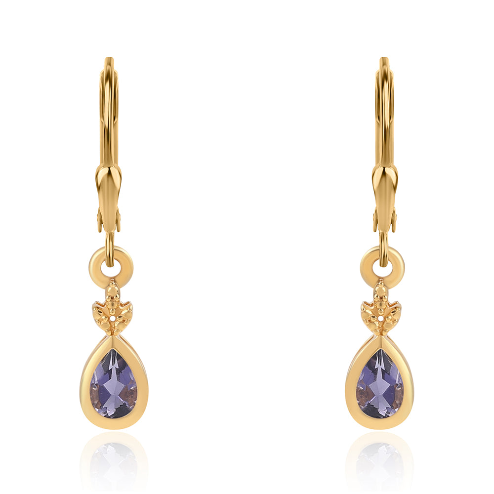 Pendientes de Plata Bañada en Oro con Lolita 1 
