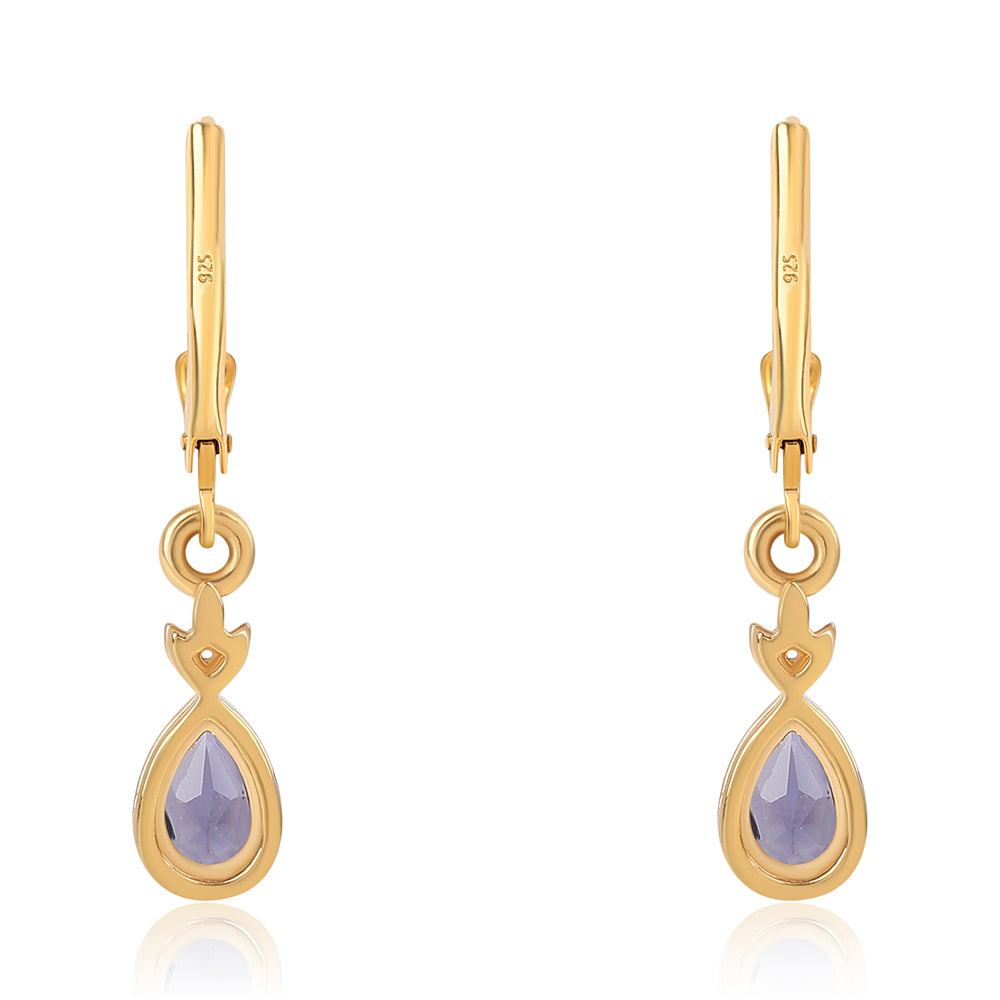 Pendientes de Plata Bañada en Oro con Lolita