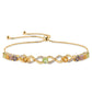 Pulsera de Plata Bañada en Oro con Amatista Rosa de Francia y Peridoto