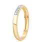 Anillo de Plata Bañada en Oro con Diamante Rojo y Topacio Blanco