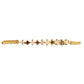 Pulsera de Plata Bañada en Oro con Diamante Rojo y Diamante blanco
