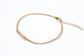 Pulsera de Plata Bañada en Oro con Diamante Rojo y Diamante blanco