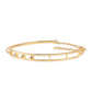 Pulsera de Plata Bañada en Oro con Diamante Rojo y Diamante blanco