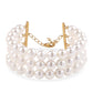 Pulsera de Plata Bañada en Oro con Perla blanca de agua dulce