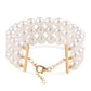 Pulsera de Plata Bañada en Oro con Perla blanca de agua dulce