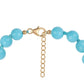 Conjunto de Plata Bañada en Oro con Turquesa Bella Durmiente ( Collar +Pulsera )