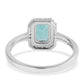Anillo de Plata con Grandidierita y Topacio Blanco