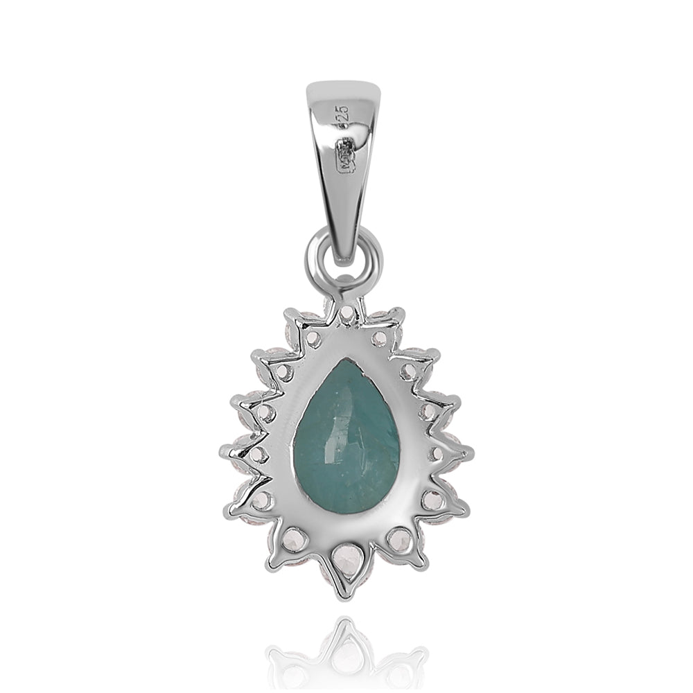 Colgante de Plata con Grandidierita y Topacio Blanco