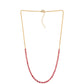 Collar de Plata Bañada en Oro con Rubí de Mozambique