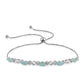 Pulsera de Plata con Grandidierita y Topacio Blanco