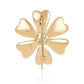 Broche de Plata Bañada en Oro con Perla blanca de agua dulce