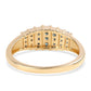 Anillo de Plata Bañada en Oro con Diamante Azul
