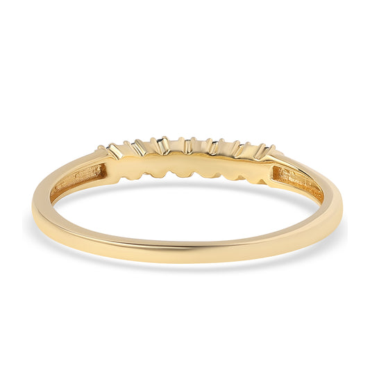 Anillo de Plata Bañada en Oro con Diamante Azul