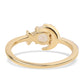 Anillo de Plata Bañada en Oro con Piedra de Luna de arcoiris AA y Topacio Blanco