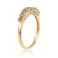 Anillo de Plata Bañada en Oro con Diamante Azul