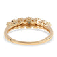 Anillo de Plata Bañada en Oro con Diamante Azul