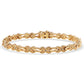 Pulsera de Plata Bañada en Oro con Diamante Azul