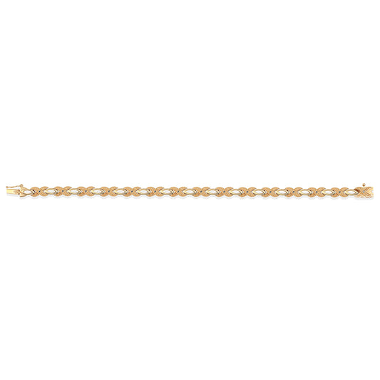 Pulsera de Plata Bañada en Oro con Diamante Azul