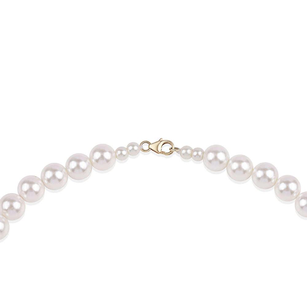 Collar de Oro 9K con Perla blanca de agua dulce 3 