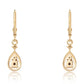Pendientes de Plata Bañada en Oro con Diamante Azul y Diamante blanco