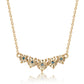 Collar de Plata Bañada en Oro con Diamante Azul