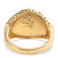 Anillo de Plata Bañada en Oro con Diamante Azul