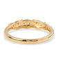 Anillo de Plata Bañada en Oro con Diamante Azul y Diamante blanco
