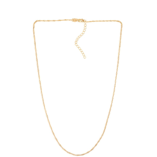 Cadena de Plata Bañada en Oro ( Collar )