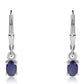 Pendientes de Plata con Zafiro Azul Australiano