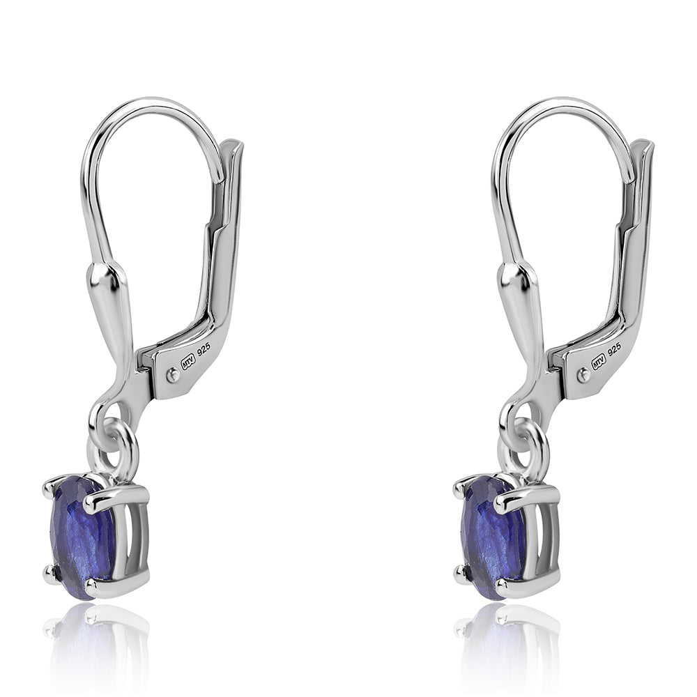Pendientes de Plata con Zafiro Azul Australiano 1 