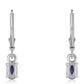 Pendientes de Plata con Zafiro Azul Australiano