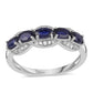 Anillo de Plata con Zafiro Azul Australiano y Topacio Blanco