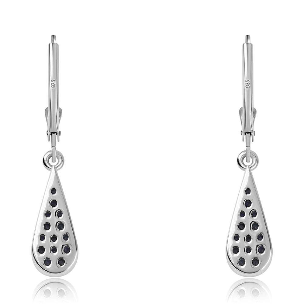 Pendientes de Plata con Zafiro Azul Australiano