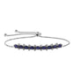 Pulsera de Plata con Zafiro Azul Australiano y Topacio Blanco