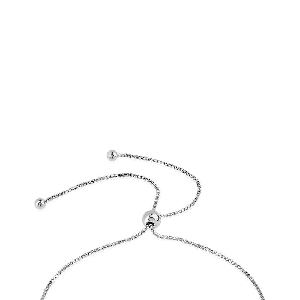 Pulsera de Plata con Zafiro Azul Australiano y Topacio Blanco 2 