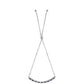 Pulsera de Plata con Zafiro Azul Australiano y Topacio Blanco