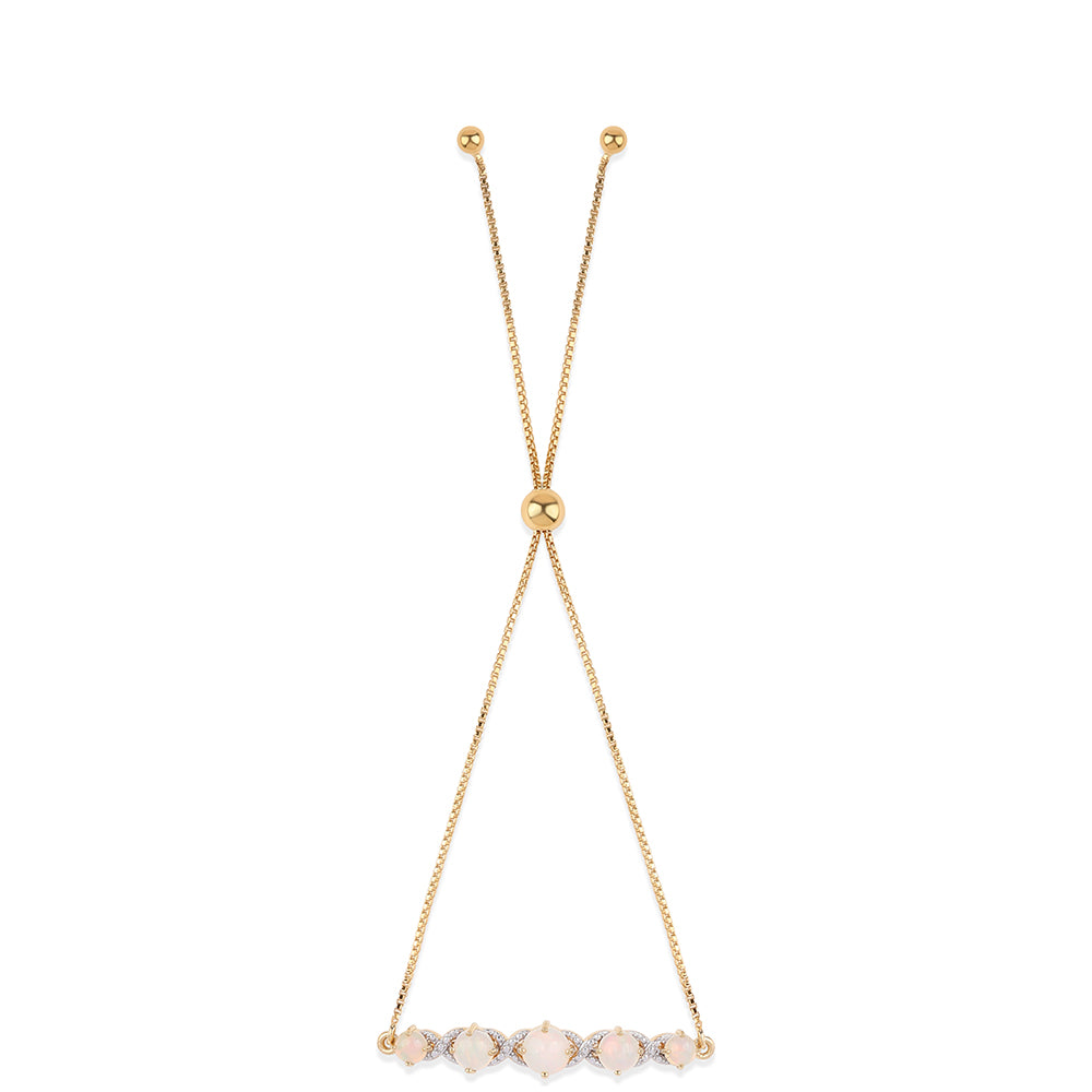 Pulsera de Plata Bañada en Oro con Ópalo Etíope de Lega Dembi 3 