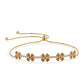 Pulsera de Plata Bañada en Oro con Diamante Rojo y Diamante blanco