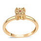 Conjunto de Plata Bañada en Oro con Diamante Rojo ( Pendientes +Anillo +Colgante )