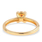 Conjunto de Plata Bañada en Oro con Diamante Rojo ( Pendientes +Anillo +Colgante )