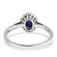 Anillo de Plata con Zafiro Azul Australiano y Topacio Blanco
