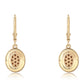 Pendientes de Plata Bañada en Oro con Diamante Rojo y Diamante blanco
