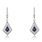 Pendientes de Plata con Zafiro Azul Australiano y Topacio Blanco